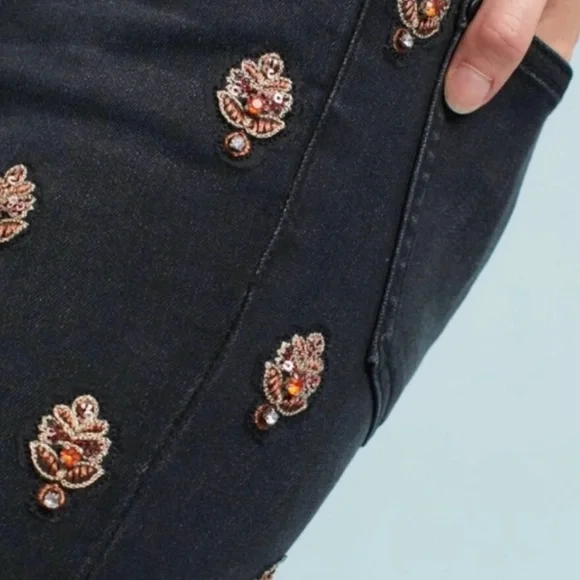 Jeweled Black Jeans - Anthropologie - Picture 2 of 6
